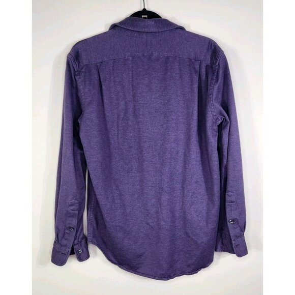 ✨️Polo Ralph Lauren Knit Dress Shirt  Long Sleeve Button Down Purple Cotton Sz L - Picture 3 of 9